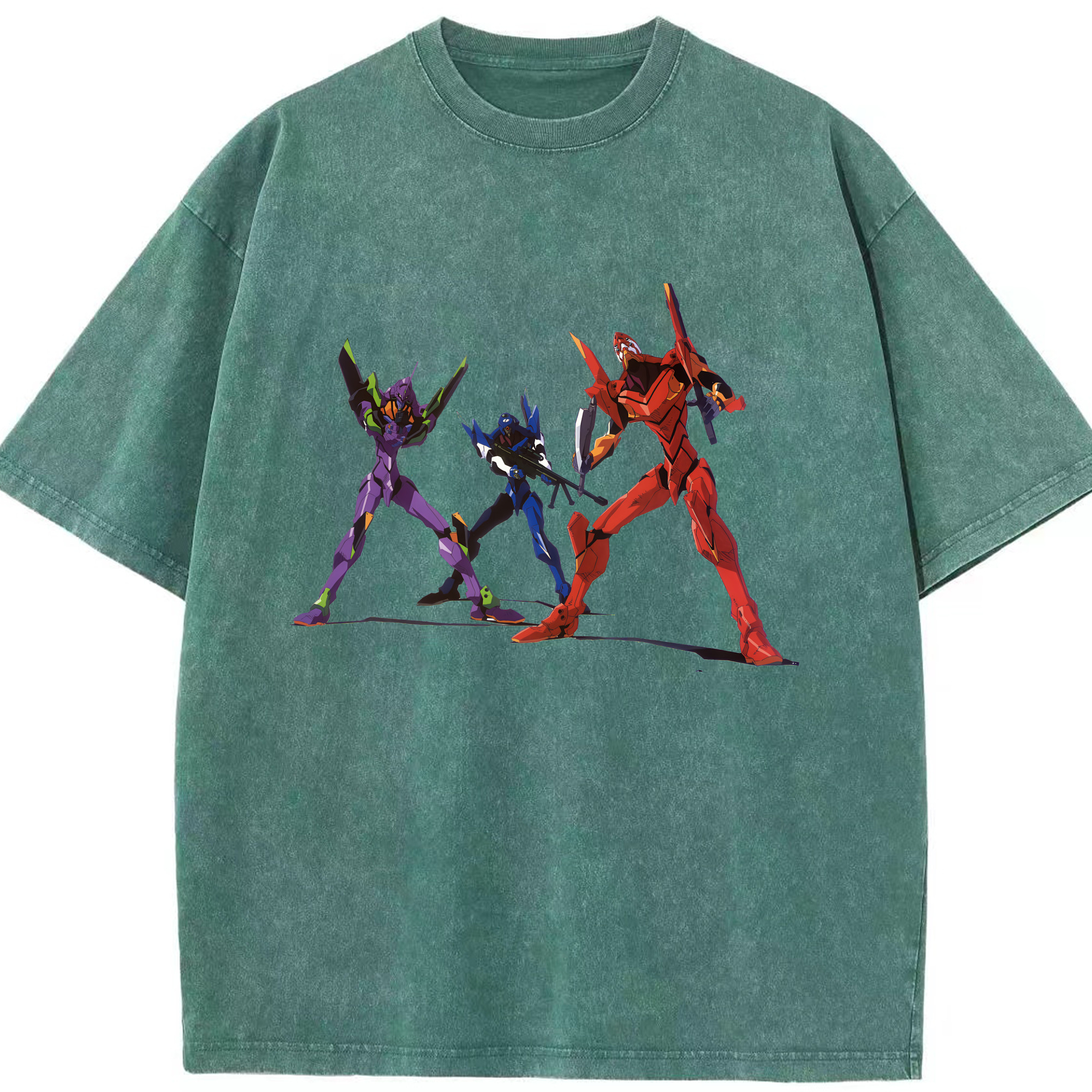 （画像用） EVA 新世紀エヴァンゲリオン 綿100% ヴィンテージ風 半袖Tシャツ（フロントプリント）